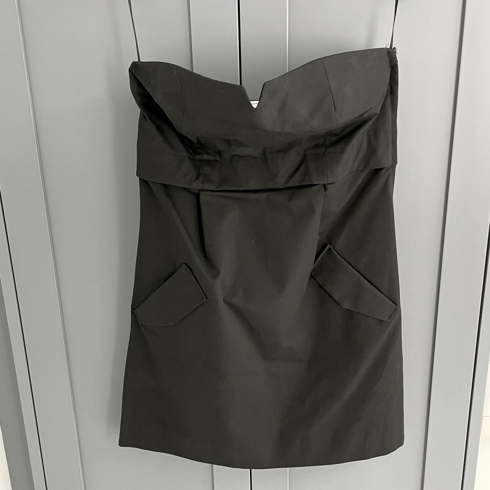 Betina Lou black strapless mini dress